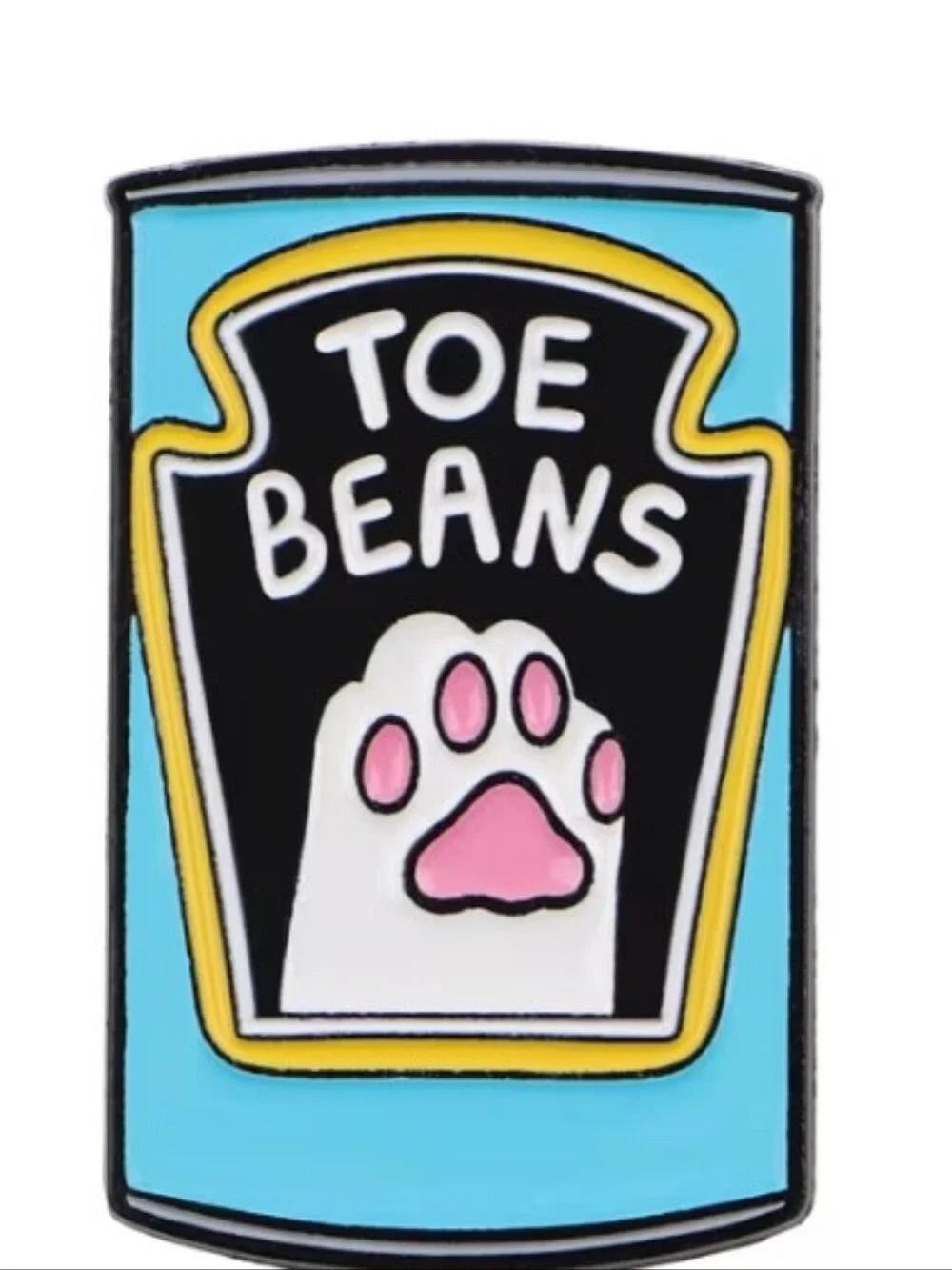 Toe Beans Pet Enamel Pin - Blue and Pink